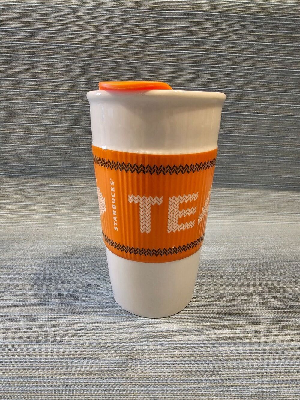 Starbucks Pumpkin Spice Latte Mug Team PSL Ceramic Travel Tumbler Cup 10 oz